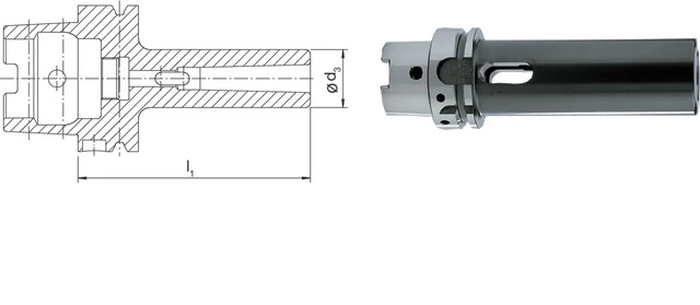 HAIMER 242263 100/3 Üreges szárú kúpos befogó, DIN 69893 A kiütőlapos Morse-kúphoz kiegyensúlyozva G6,3 8.000 1/min fordulatszámnál