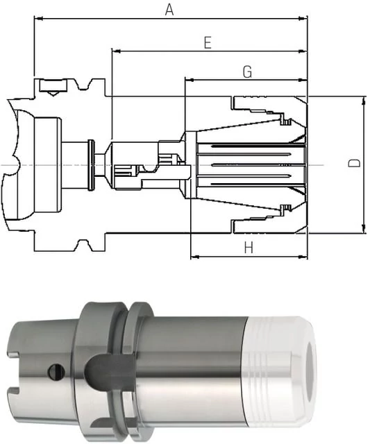 FAHRION 241230 CP16-HSK-A63-A=55 Befogó tokmány Centro/P, ultra rövid