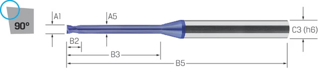 PREMUS 175207 0,80/2 Mikro maró VHM bevonattal éles