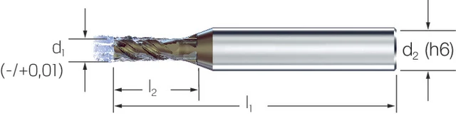 MIKRON 175422 8,00 Mikromaró, Tömör keményfém CrazyMill Cool, 3 × D, védő élletöréssel,