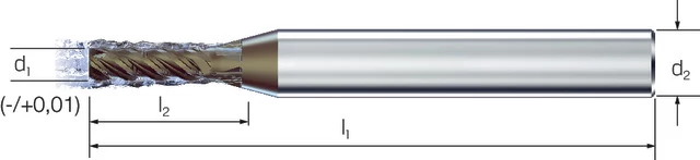 MIKRON 175423 8,00 Mikromaró, Tömör keményfém CrazyMill Cool, 3 × D, védő élletöréssel,