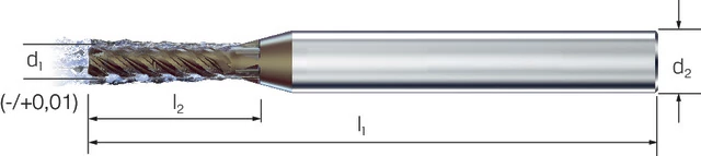 MIKRON 175424 8,00 Mikromaró, Tömör keményfém CrazyMill Cool, 3 × D, védő élletöréssel,