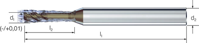 MIKRON 175426 8,00 Mikromaró, Tömör keményfém CrazyMill Cool, 3 × D, védő élletöréssel,