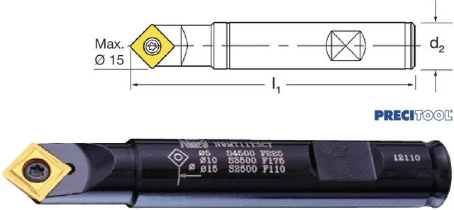 PRECITOOL 106305 N9MT05T1CT-NC2071 Váltólapkás NC központozó, Váltólapka