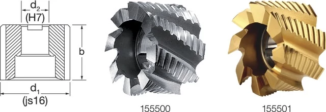 PREMUS 155501 80X45X27 Homlok-palástmaró, HSS-Co NF típus TiN