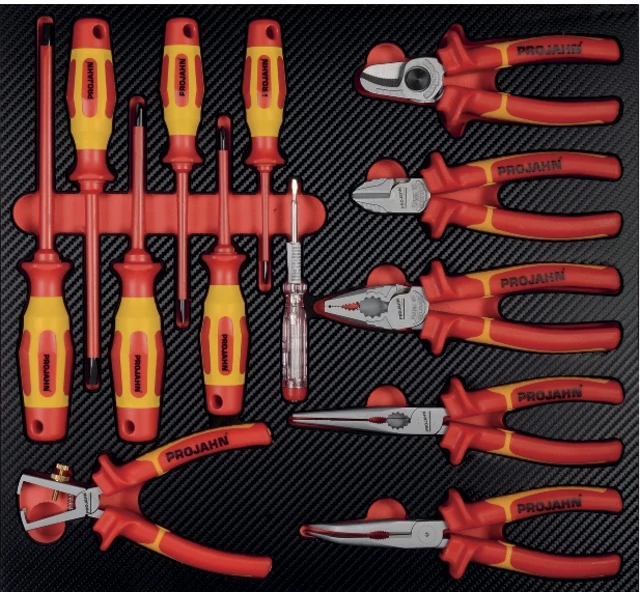 PROJAHN 519420 5999-451 Műhelykocsi betét, VDE szerszámkészlet, 13 részes