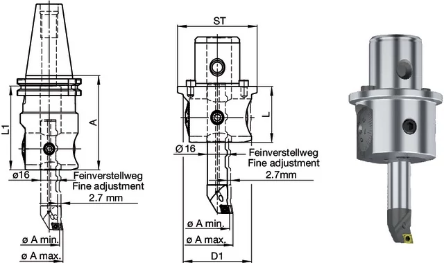 SWISS TOOLS 2390350001 Kiesztergáló fej, Ø 3 - 88,1