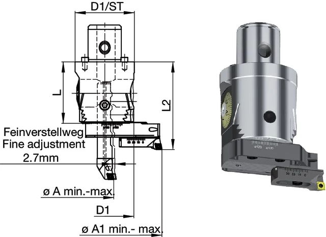 SWISS TOOLS 2390380002 Kiesztergáló fej, MULTI-HEAD, Ø3 - 320