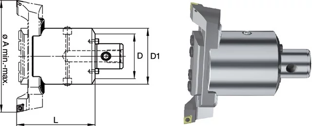 SWISS TOOLS 2390320001 Kétélű fej, Ø 86-402