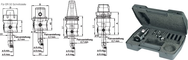 SWISS TOOLS 2390010008 Kiesztergáló készlet, Ø 9.75-30.1