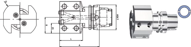 SWISS TOOLS 237002 4020R Szerszámtartó, axiális kettős