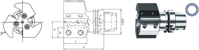 SWISS TOOLS 237003 6320R Szerszámtartó, axiális háromszoros