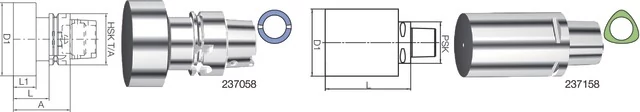 SWISS TOOLS 2370584055 Nyers darab, HSK-T/A