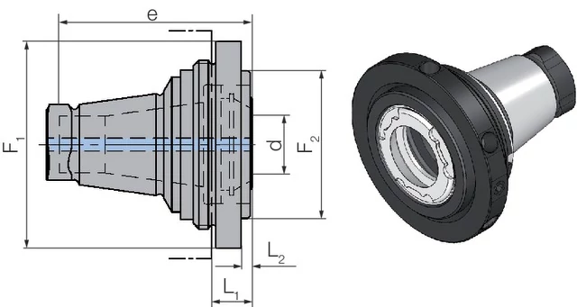 WTO 2357014025 Szorítópatron adapter, extra rövid