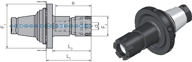 WTO 2357043216 Szorítópatron adapter, hosszú