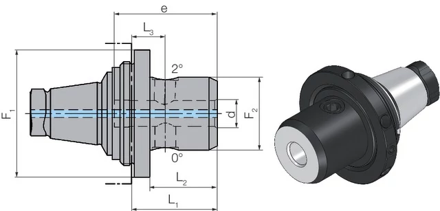 WTO 2357064006 Szorítópatron adapter, rövid