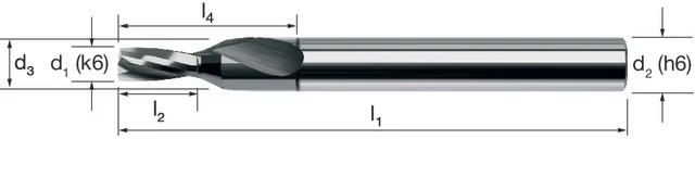 MIKRON 102403 0055 Mikrofúró, Tömör keményfém, 2,5 × D, TiAlN