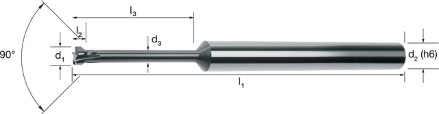 MIKRON 178702 0065 Sorjázómaró, Tömör keményfém, 3 × D, eXedur RI