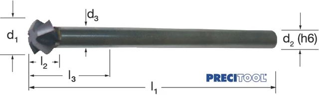 PREMUS 178850 2,00 Sorjázómaró, Tömör keményfém 45° extra hosszú ALCRONA