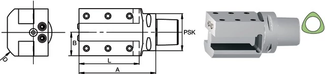 SWISS TOOLS 237102 6320R Szerszámtartó, PSK axiális, kettős