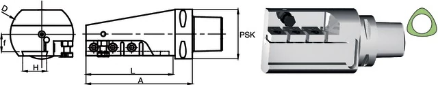 SWISS TOOLS 237107 5026L Leszúrókés tartó, PSK axiális