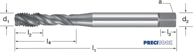 PREMUS 132250 M24 Gépi menetfúró, HSSE-V3 RSP40 vaporizált
