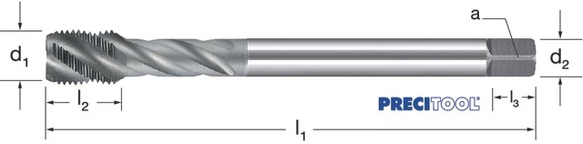 PREMUS 135680 M3X0,35 Gépi menetfúró, HSSE-V3 RSP40 vaporizált