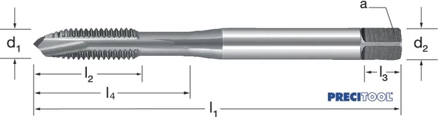 PREMUS 135035 M12 Gépi menetfúró, HSSE-V3 gőzölt 6G