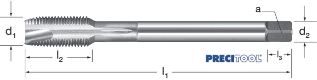 PREMUS 133411 1/4-19 Gépi menetfúró, HSSE-V3 fényes