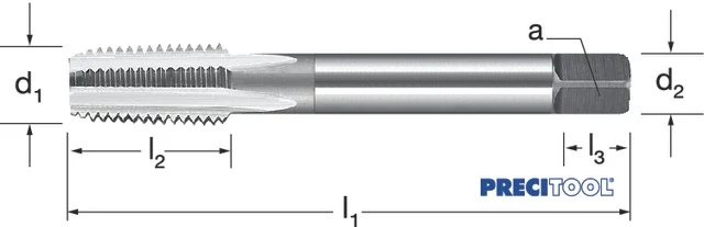 PREMUS 133458 1/8-27 Gépi menetfúró, HSSE-V3 fényes