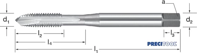 PREMUS 133311 1-8 Gépi menetfúró, HSSE-V3 fényes