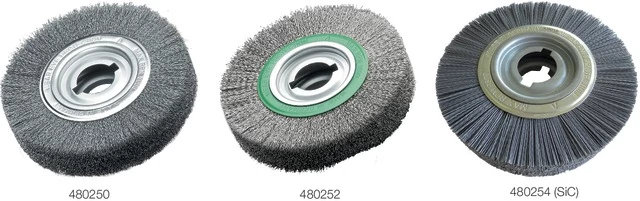LESSMANN 480250 250X60/0,35 Sorjázó körkefe, acélhuzal sörte, hullámosított