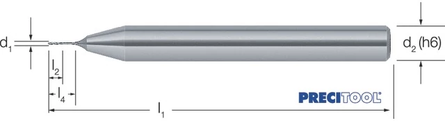 PRECITOOL 126300 0,360 Mikro precíziós dörzsár, VHM