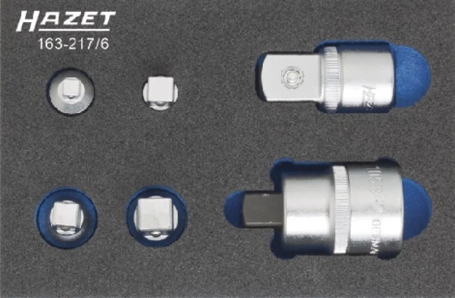 HAZET 519592 163-217/6 Műhelykocsi betét, Adapter készlet, 1/4