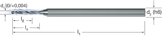 MIKRON 102466 0170 Mikrofúró, CrazyDrill SST-Inox, 8 × D, eXedur, integrált belső hűtéssel