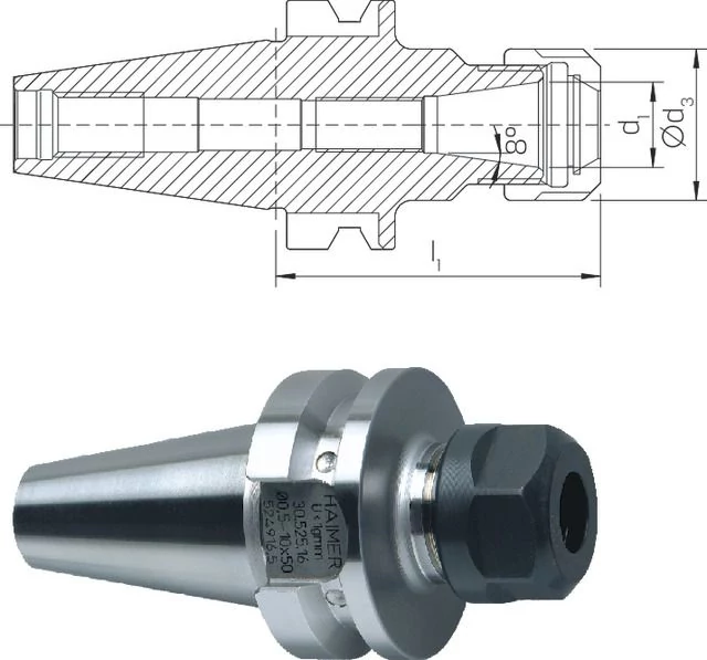 PRETEC 241020 40/ER16 Befogó tokmány ER, rövid