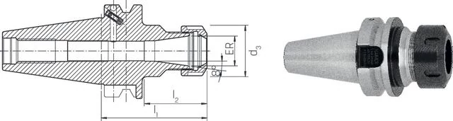 PRETEC 241021 40/ER32 Befogó tokmány ER, normál