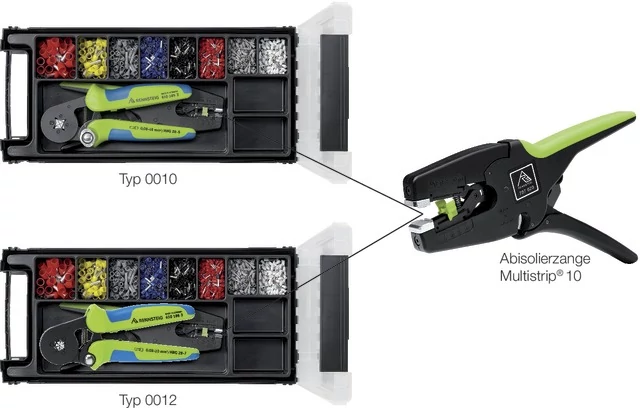 RENNSTEIG 5578020010 Krimpelő készlet, krimpelő fogóval és huzalcsupaszító fogóval
