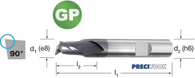 PREMUS 175229 11,70 Szármaró VHM-GP, rövid, P9, védő élletöréssel, éles, ALCRONA