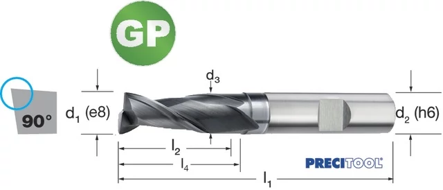 PREMUS 175242 8,70 Szármaró VHM-GP, hosszú, P9, védő élletöréssel, éles, ALCRONA