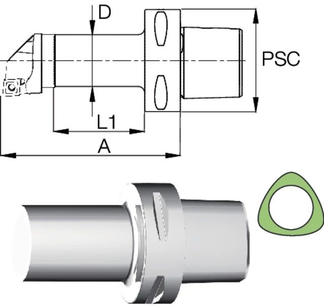 SWISS TOOLS 237183 5025X90 Furatkés, cserélhető fejhez