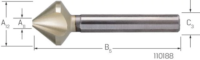 BECK 110188 10,00 Kúp süllyesztő HSS besch. 90° kúpszög