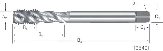 PREMUS 135491 M5 Gépi menetfúró HSSE-V3 TiCN INOX