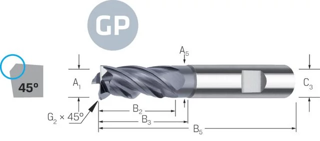 PREMUS-GP 175512 3,00 Keményfém szármarók VHM, hosszú, letöréssel, V-plus