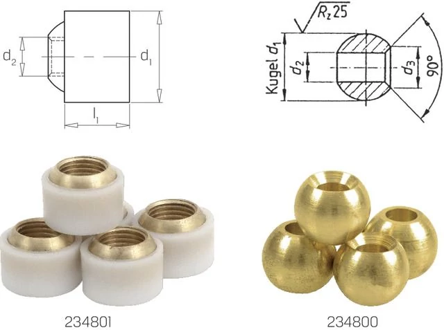 RIHETEC 234802 8 Golyós fúvóka sárgarézből