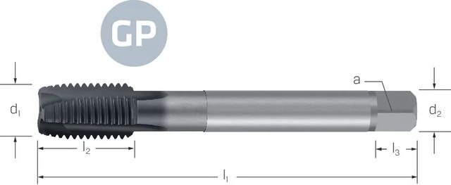 PREMUS-GP 132275 M8X1 Gépi menetfúró HSSE-GLD UNI