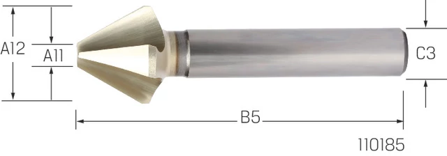 BECK 110185 16,00 Kúp süllyesztő HSS besch. 60° kúpszög